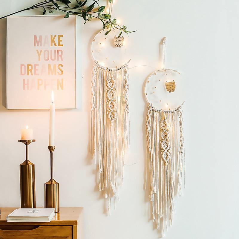 Celestial Macrame Dreamcatcher Wall Hanging