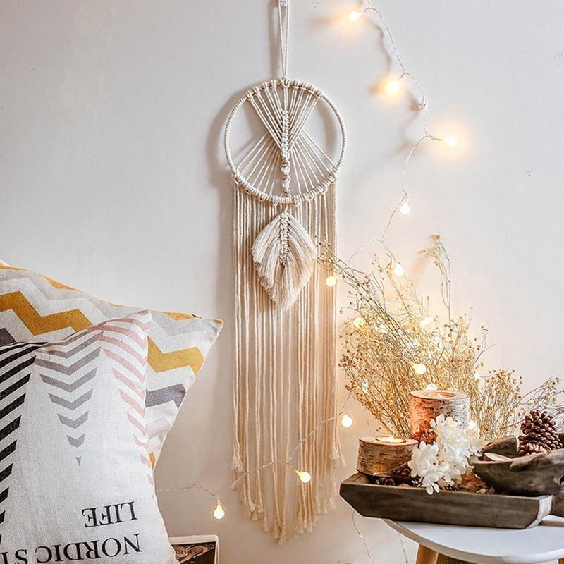 Celestial Macrame Dreamcatcher Wall Hanging