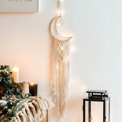 Celestial Macrame Dreamcatcher Wall Hanging